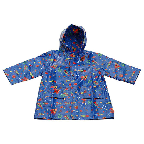 Pluie Pluie Blue Outerspace Unlined Boys Raincoat Outerwear 12M-8 - SophiasStyle.com